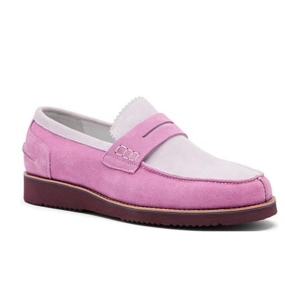 Marc Nolan Abe Suede Penny Loafers dusty rose 14